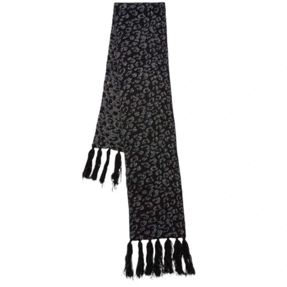 Jocelyn Kid's Faux Fur Fringe Cashmere Blend Lurex Jacquard‎ Knit Scarf